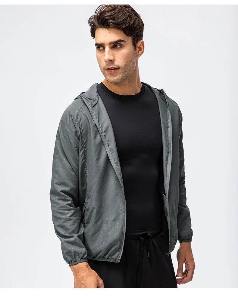 Unisex Waterproof Windbreaker Jacket – Sun Protection & Outdoor Use